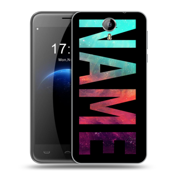 Силиконовый чехол на Homtom HT3 с принтом NAME