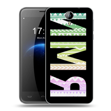 Силиконовый чехол на Homtom HT3 с принтом ИМЯ