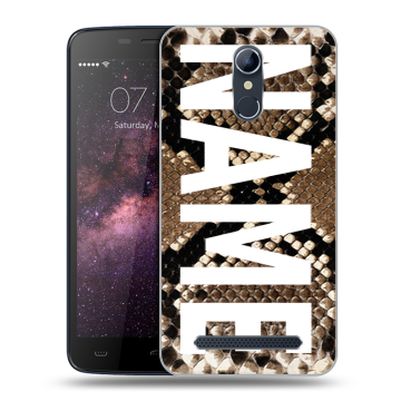Силиконовый чехол на Homtom HT17 с принтом NAME