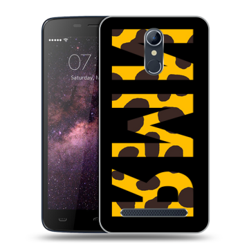 Силиконовый чехол на Homtom HT17 с принтом ИМЯ