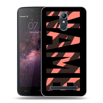 Силиконовый чехол на Homtom HT17 с принтом NAME