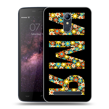 Силиконовый чехол на Homtom HT17 с принтом ИМЯ