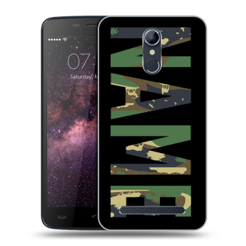 Силиконовый чехол на Homtom HT17 с принтом NAME