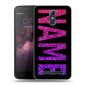 Силиконовый чехол на Homtom HT17 с принтом NAME