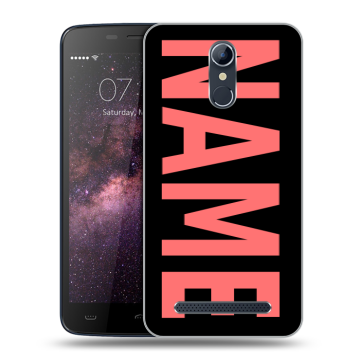 Силиконовый чехол на Homtom HT17 с принтом NAME