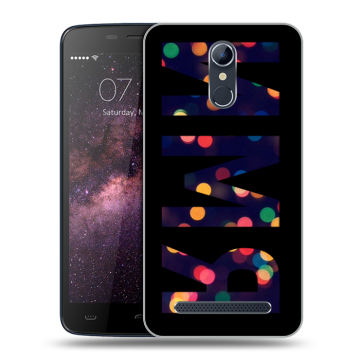 Силиконовый чехол на Homtom HT17 с принтом ИМЯ