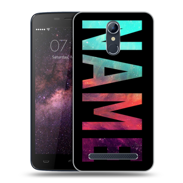 Силиконовый чехол на Homtom HT17 с принтом NAME