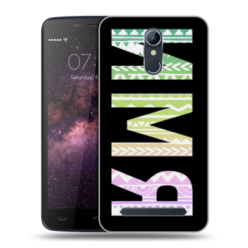 Силиконовый чехол на Homtom HT17 с принтом ИМЯ