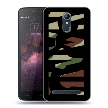 Силиконовый чехол на Homtom HT17 с принтом NAME