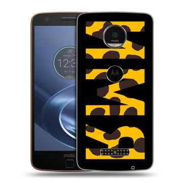 Пластиковый чехол на Lenovo Moto Z с принтом ИМЯ