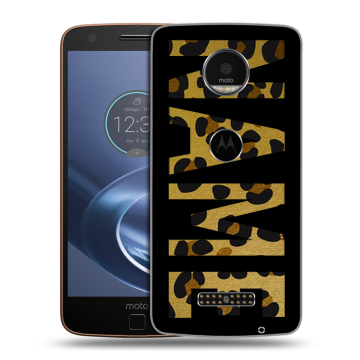 Пластиковый чехол на Lenovo Moto Z с принтом NAME