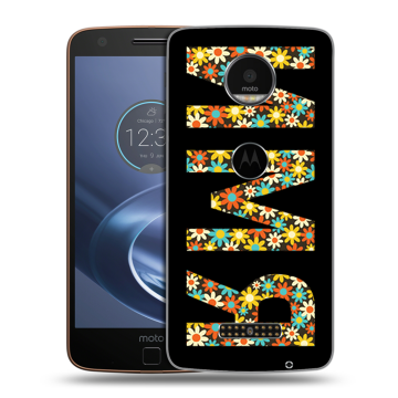 Пластиковый чехол на Lenovo Moto Z с принтом ИМЯ