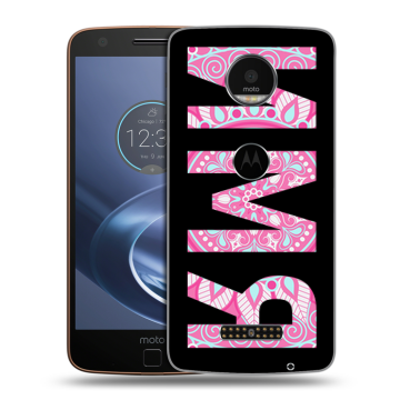 Пластиковый чехол на Lenovo Moto Z с принтом ИМЯ