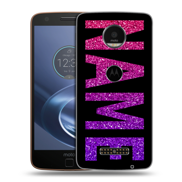 Пластиковый чехол на Lenovo Moto Z с принтом NAME