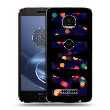 Пластиковый чехол на Lenovo Moto Z с принтом ИМЯ