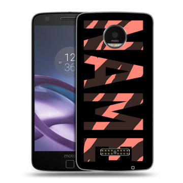Пластиковый чехол на Lenovo Moto Z Force с принтом NAME