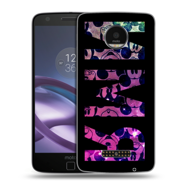Пластиковый чехол на Lenovo Moto Z Force с принтом ИМЯ