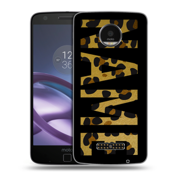 Пластиковый чехол на Lenovo Moto Z Force с принтом NAME