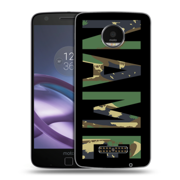 Пластиковый чехол на Lenovo Moto Z Force с принтом NAME