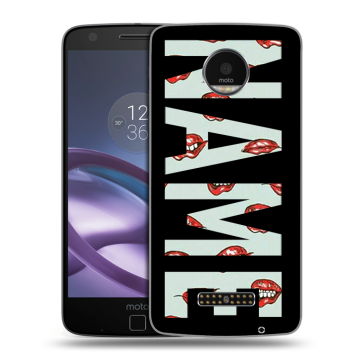 Пластиковый чехол на Lenovo Moto Z Force с принтом NAME