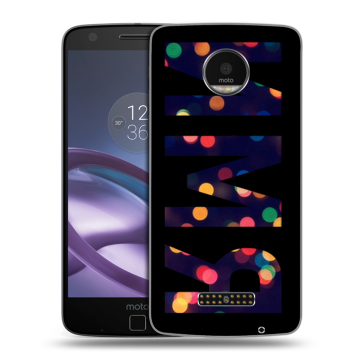 Пластиковый чехол на Lenovo Moto Z Force с принтом ИМЯ