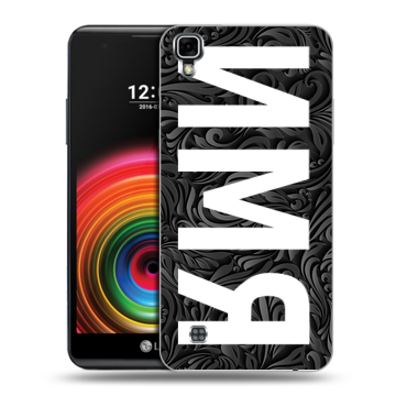 Силиконовый чехол на LG X Power с принтом ИМЯ