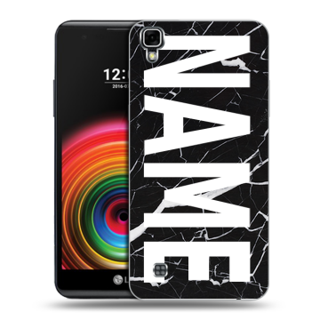 Силиконовый чехол на LG X Power с принтом NAME