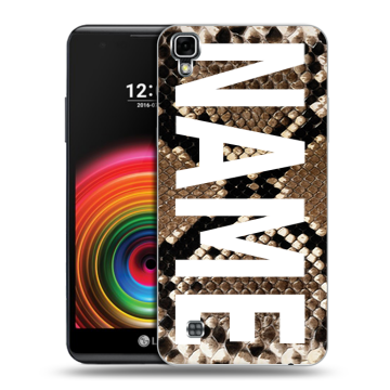 Силиконовый чехол на LG X Power с принтом NAME