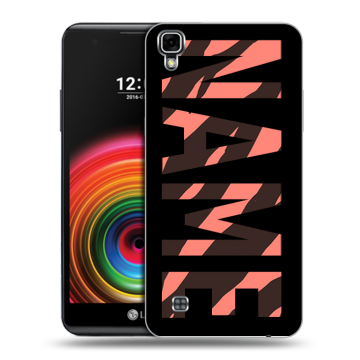 Силиконовый чехол на LG X Power с принтом NAME