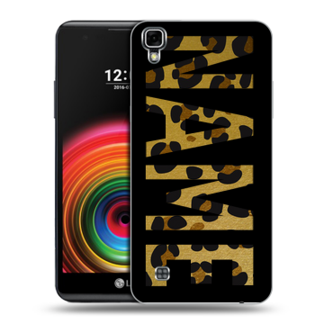 Силиконовый чехол на LG X Power с принтом NAME