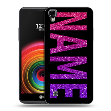 Силиконовый чехол на LG X Power с принтом NAME