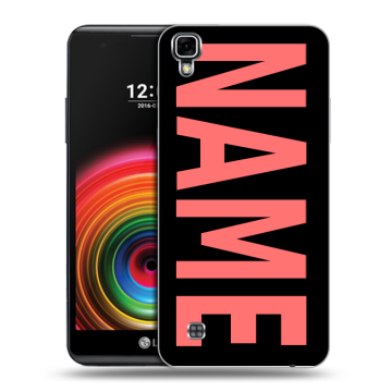 Силиконовый чехол на LG X Power с принтом NAME