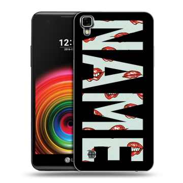 Силиконовый чехол на LG X Power с принтом NAME
