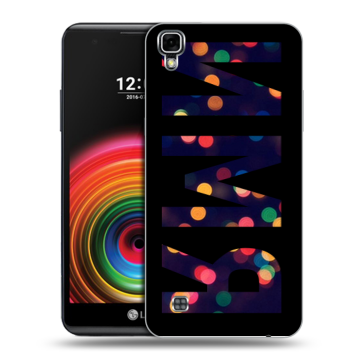 Силиконовый чехол на LG X Power с принтом ИМЯ