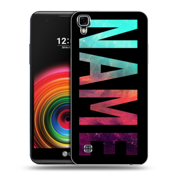 Силиконовый чехол на LG X Power с принтом NAME