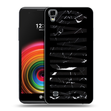 Силиконовый чехол на LG X Power с принтом ФАМИЛИЯ