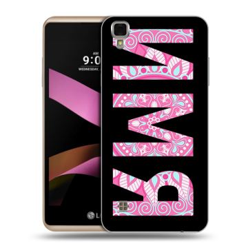 Пластиковый чехол на LG X Style с принтом ИМЯ