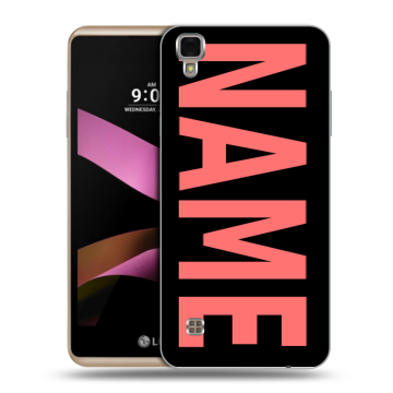 Пластиковый чехол на LG X Style с принтом NAME