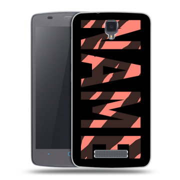Силиконовый чехол на ZTE Blade L5 с принтом NAME