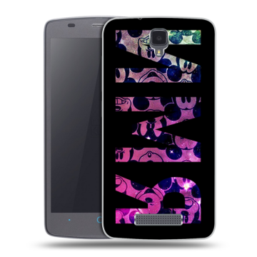Силиконовый чехол на ZTE Blade L5 с принтом ИМЯ