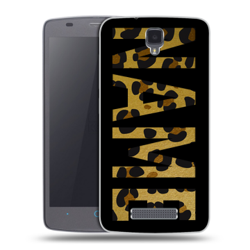 Силиконовый чехол на ZTE Blade L5 с принтом NAME