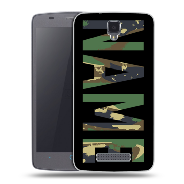 Силиконовый чехол на ZTE Blade L5 с принтом NAME