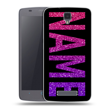 Силиконовый чехол на ZTE Blade L5 с принтом NAME