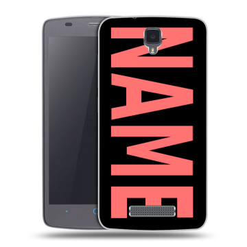 Силиконовый чехол на ZTE Blade L5 с принтом NAME