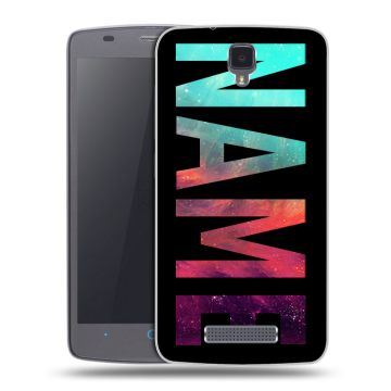 Силиконовый чехол на ZTE Blade L5 с принтом NAME