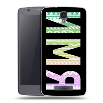 Силиконовый чехол на ZTE Blade L5 с принтом ИМЯ
