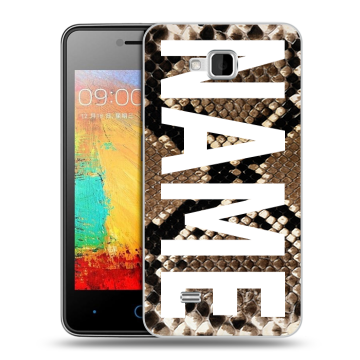Силиконовый чехол на ZTE Blade AF3 с принтом NAME