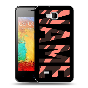 Силиконовый чехол на ZTE Blade AF3 с принтом NAME