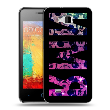 Силиконовый чехол на ZTE Blade AF3 с принтом ИМЯ