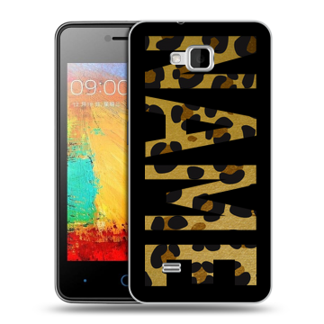 Силиконовый чехол на ZTE Blade AF3 с принтом NAME